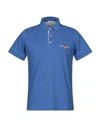 Trussardi Polo Shirts In Pastel Blue