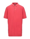 Authentic Original Vintage Style Polo Shirt In Red