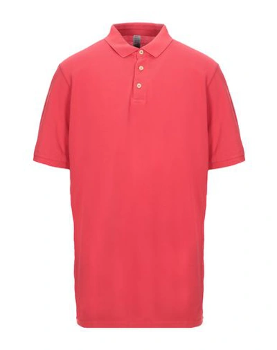 Authentic Original Vintage Style Polo Shirt In Red