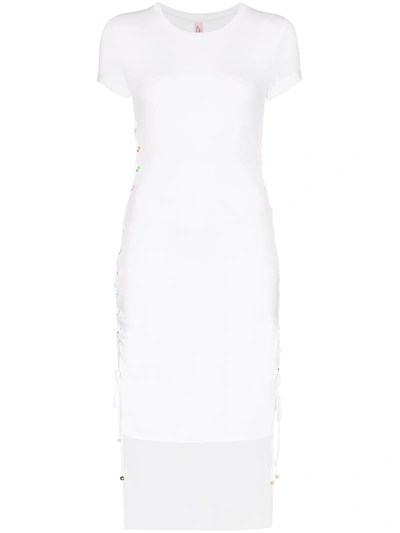 Agent Provocateur Marney Cutout Lace-up Dress In White