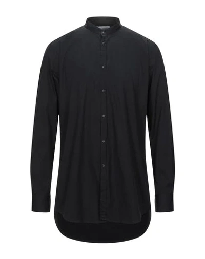 Aglini Solid Color Shirt In Black