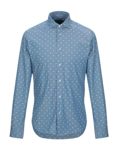 Brian Dales Patterned Shirt In Blue