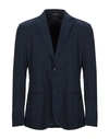 Grey Daniele Alessandrini Suit Jackets In Dark Blue