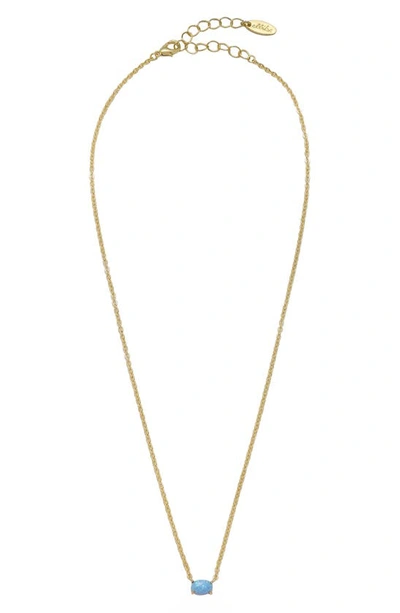 Ettika Blue Opal Pendant Necklace In Gold