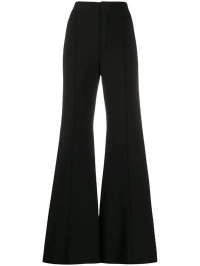 Chloé High-rise Flared Trousers In Black