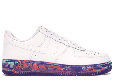 Pre-owned Nike  Air Force 1 Low White Multi-color Marble In White/white-vast Grey