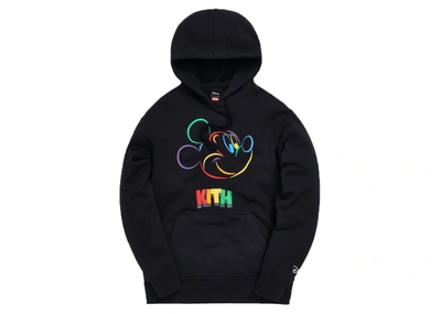 Pre-owned Kith  X Disney 60s Abstract Mickey Hoodie Black