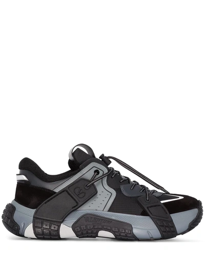 Valentino Garavani Vltn Wod Sneakers In Black Dark Grey