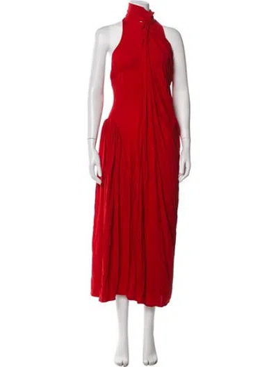 Pre-owned 16arlington Halterneck Long Dress In Red