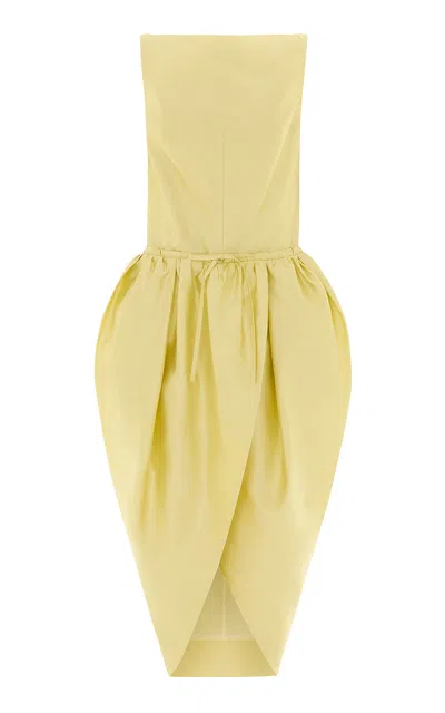 16arlington Iliona Silk Midi Dress In Yellow