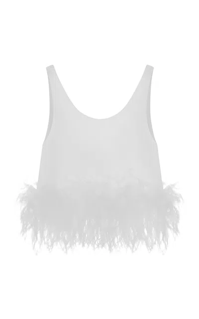 16arlington Pippin Feather Top In White