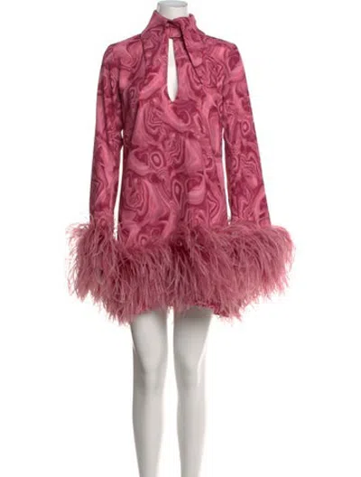 Pre-owned 16arlington Printed Mini Dress In Pink