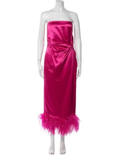 Pre-owned 16arlington Strapless Long Dress In Pink