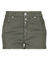 Dondup Denim Shorts In Military Green