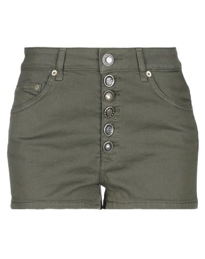Dondup Denim Shorts In Military Green