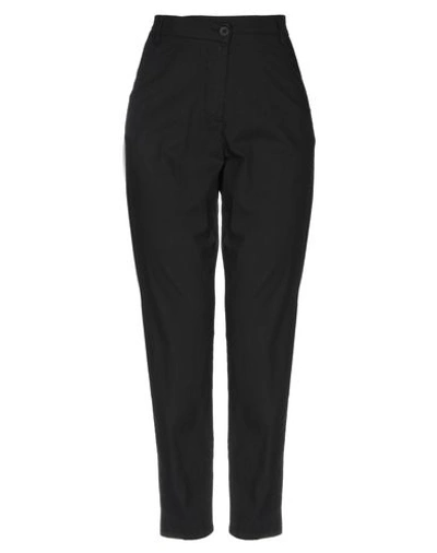 Manila Grace Casual Pants In Black