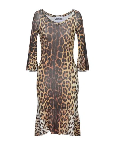 Moschino Midi Dresses In Brown