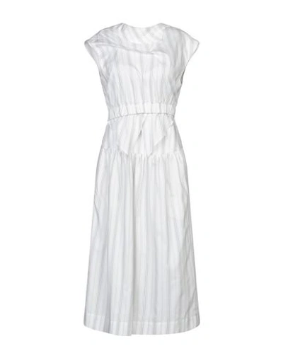 Alexa Chung Midi Dresses In White