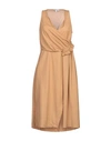 Patrizia Pepe Midi Dresses In Camel