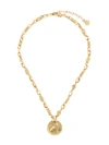 Goossens Talisman Leo Medal Necklace In Gold
