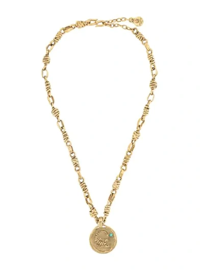 Goossens Talisman Scorpio Medal Necklace In Gold