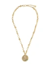 Goossens Talisman Aquarius Medal Necklace In Yg