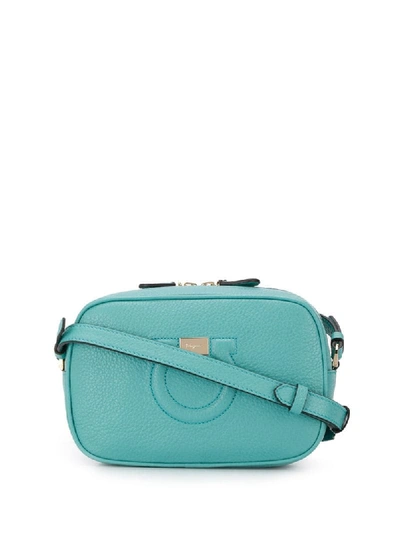 Ferragamo Gancini Camera Bag In Blue