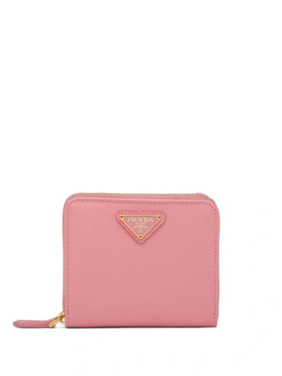 Prada Small Zipped Wallet In Pink