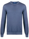 Barba Napoli Crew Neck Jumper In Blue