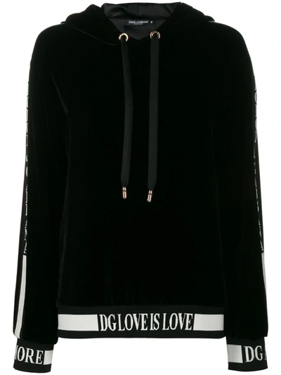 Dolce & Gabbana Love Is Love Hoodie In Black