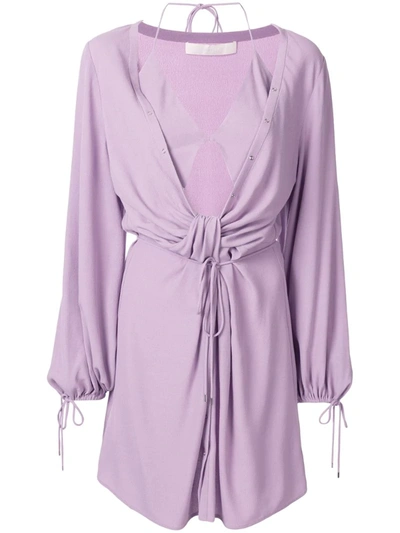 dion lee purple dress Dion Lee Pinnacle Braid Dress In Violet Size 6