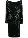 P.a.r.o.s.h Runaway Sequin-embellished Mini Dress In Black