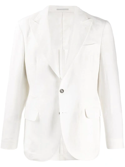Brunello Cucinelli Single-breasted Regular-fit Blazer In White