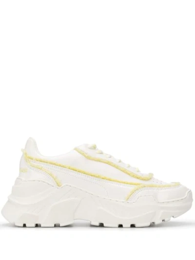 Joshua Sanders Ridged Chunky Trainers In White