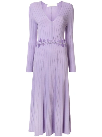 Dion Lee Pinnacle Braid Dress In Purple