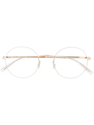 Mykita Kayo Round-frame Glasses In Gold