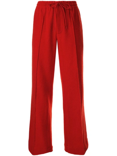 Undercover Straight Leg Trousers In Red