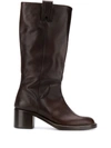 Michel Vivien Country Ankle Boots In Brown