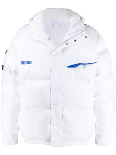 Puma X Ader Error Logo Puffer Jacket In White