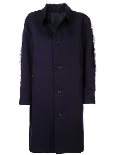 Undercover Single Breasted Coat In Blue