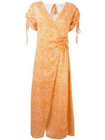 Suboo Sienna Printed Wrap Dress In Orange
