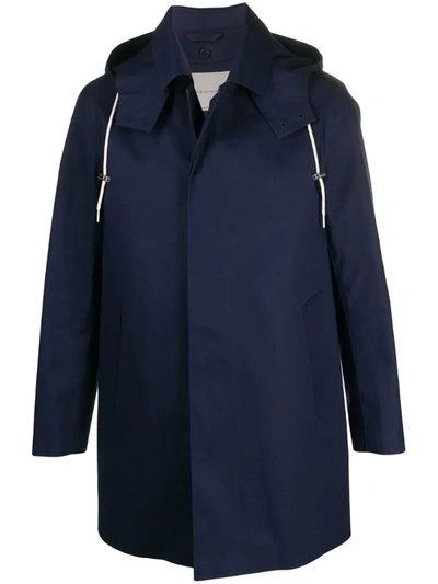 Mackintosh Chryston Hood Coat In Blue