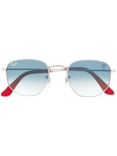 Ray Ban Ferrari 0rb3548nm Aviator Sunglasses In Blue