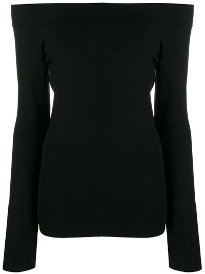 Dolce & Gabbana Off-shoulder Fitted Top In Black