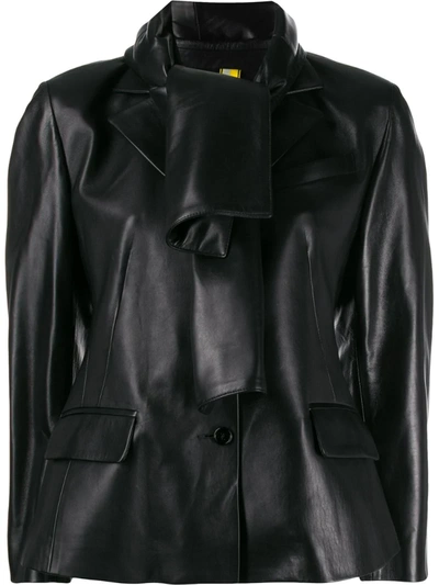 Aalto Scarf Detailed Fitted Blazer In Black