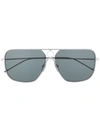 Thom Browne Ring Detail Sunglasses In Silver