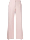 Valentino Tailored Flared Trousers In Pink