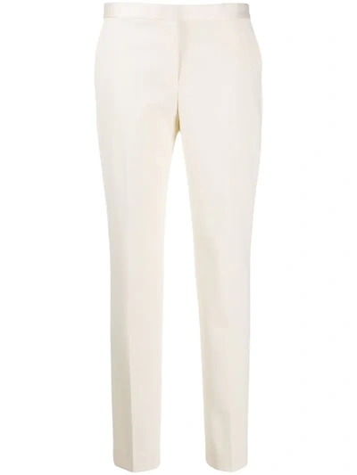 Theory Straight Leg Trousers In Neutrals