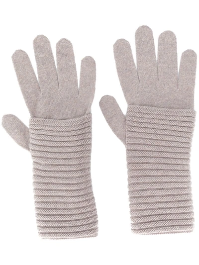 Blanca Knitted Cashmere Gloves In Grey