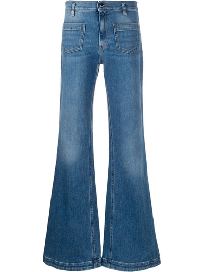 Red Valentino Flared Mid-rise Jeans In Blue